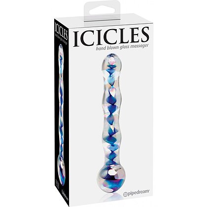 Dildo Sticlă Icicles No 8 Transparent 17.8cm 3