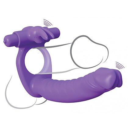 Inel Penis Silicone Double Pene Rabbit Mov 2