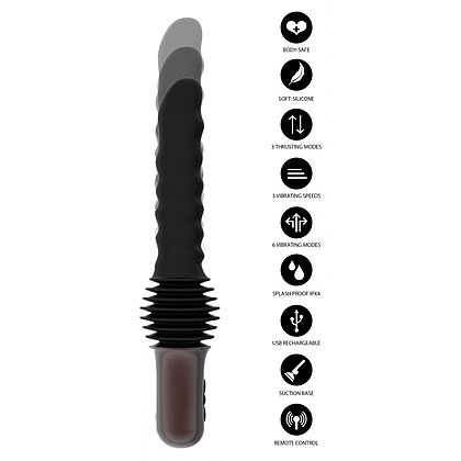 Hidden Desire Vibrator Anal cu Împingere Negru 6