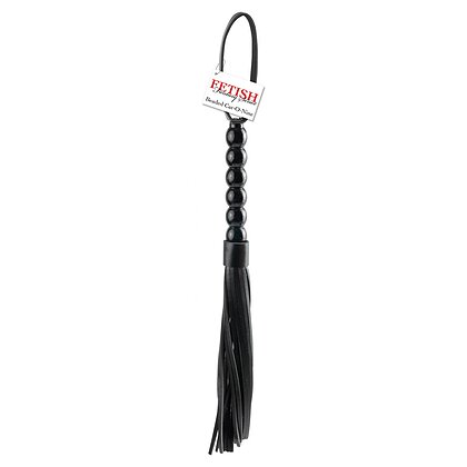 Beaded Cat-o-Nine Tails Negru