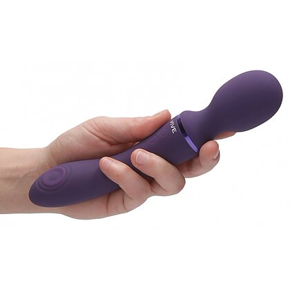Vibrator Clitoridian Enora cu Două Motoare de 22 cm Mov 5