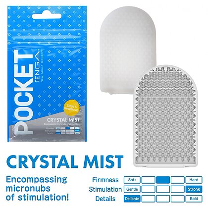 Tenga Pocket Stroker Crystal Mist, Compact și Discret Transparent 2