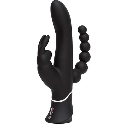 Vibrator Triplu Happy Rabbit Negru