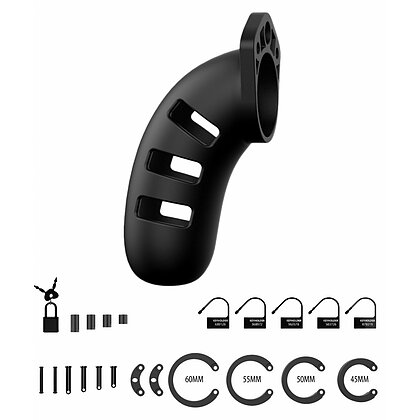 Cușcă de Castitate Man Cage Silicon Model 21 Negru 4