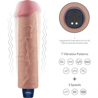 Lovetoy Real Softee 9.5 - Vibrator Reîncărcabil, 10 Moduri 12