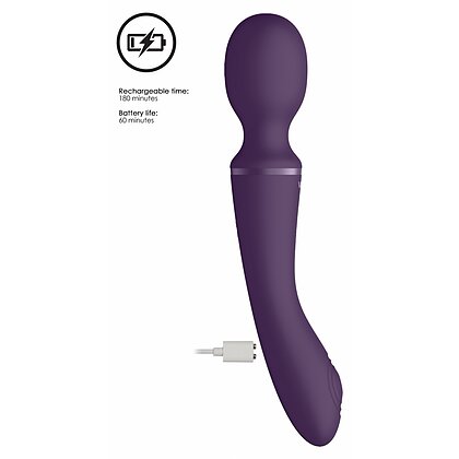 Vibrator Clitoridian Enora cu Două Motoare de 22 cm Mov 6