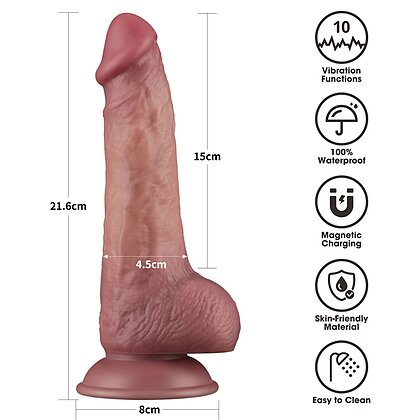 LoveToy Dual 21,5 cm – Densitate Dublă, 10 Vibraţii 7