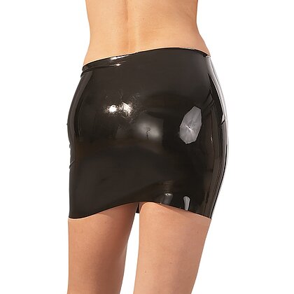 Fustă Latex Mini Skirt Negru L 2
