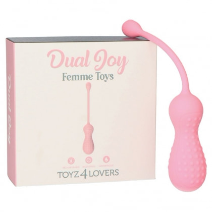 Dual Joy Stimulator Reîncărcabil cu Tijă Ergonomicã Roz 5