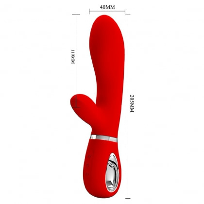 Pretty Love Thomas — Rabbit Vibrator 7 Moduri, Roșu 4