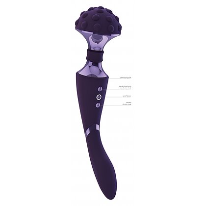 Vibrator de Masaj Shiatsu cu Două Motoare 28,6 cm Mov 5