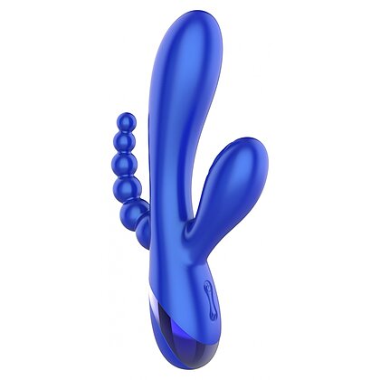 Triple Love Vibrator Rabbit Multifuncțional Albastru 2