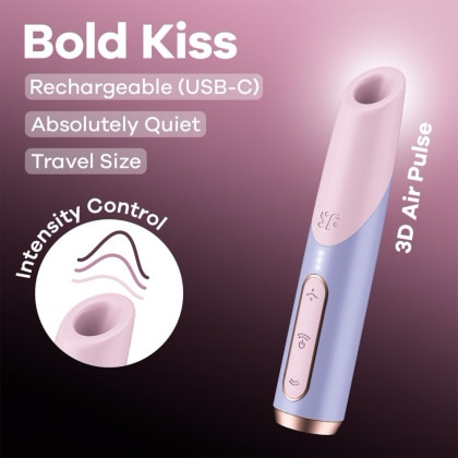 Satisfyer Bold Kiss Stimulator Clitoridian cu 30 de programe Mov 5