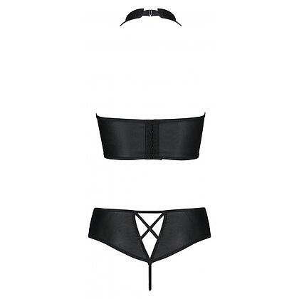 Set Din Piele Passion Nancy Bikini Negru L-XL 4