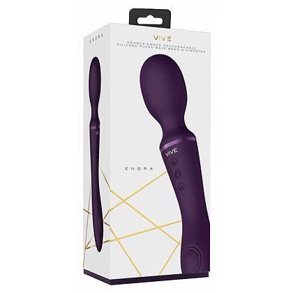 Vibrator Clitoridian Enora cu Două Motoare de 22 cm Mov 10