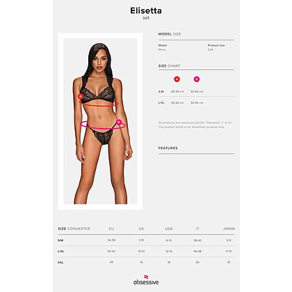 Set Obsessive Elisetta Negru L-XL 5