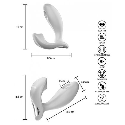 FLAMENGO Puls – Vibrator Punctul G Și Clitoris, 10 Moduri, 2 Motoare, IPX7 Roz 5