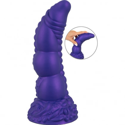 Demonul Dorinței — Dildou siliconic 22,5 cm cu Ventuză Mov 2