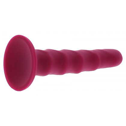 Ribbed Dong 16cm Roșu 3