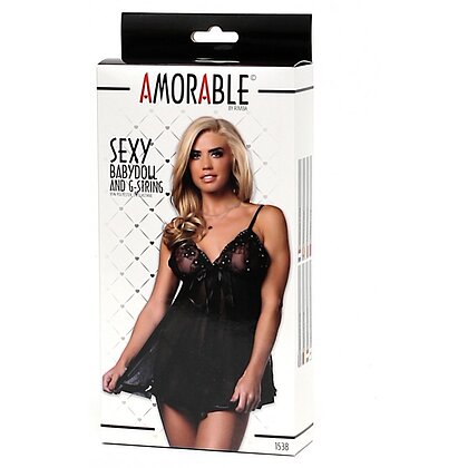 Babydoll Amorable Calista Negru S-M 4