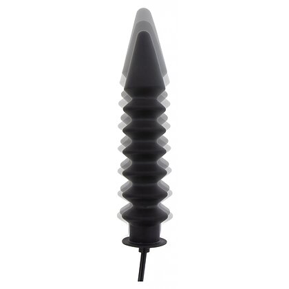 Plug Anal Gonflabil Hidden Desire — Striații Negru 28cm 4