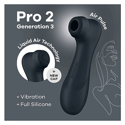 Satisfyer Pro 2 Generation 3 With Liquid Air Dark Grey Negru 2