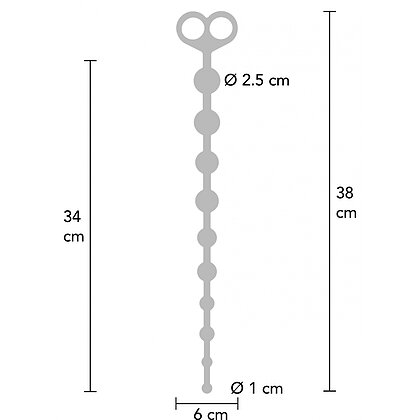 Flexible Anal Beads Negru 5