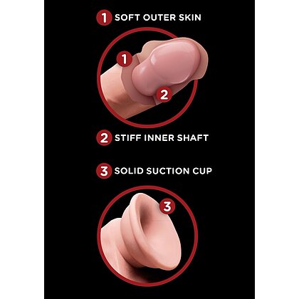 Dildo 3D Cu Testicule 21cm 3