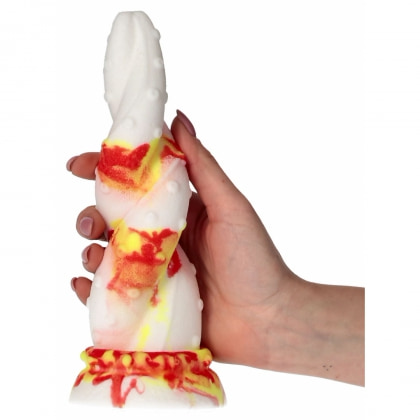 Jafarlo Monster – Dildo Din Silicon cu Ventuză Roșu 5