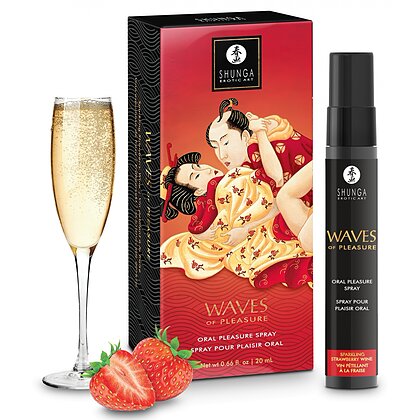 Shunga Waves Of Pleasure — Spray Căpșuni Spumante 20 ml 2