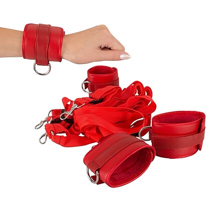 Bed Restraint Set Bad Kitty Roșu 2