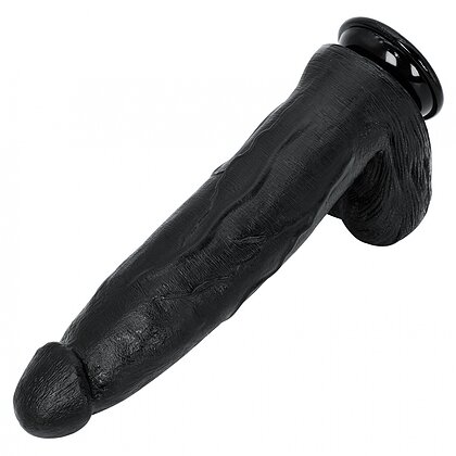 Dong XXL 32 cm Negru – Dildo Realist PVC cu Bază Largă 3