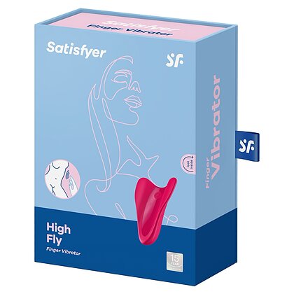 Vibrator High Fly Finger Satisfyer Roșu 4