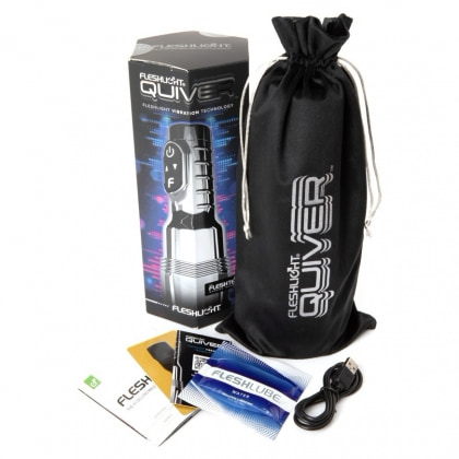 Fleshlight Quiver — Masturbator Vibrant, Reîncărcabil Argintiu 9