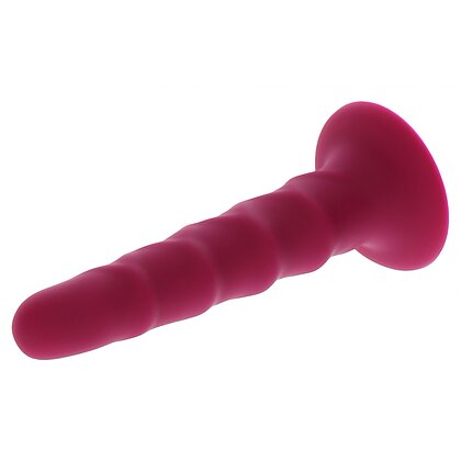 Ribbed Dong 16cm Roșu 4