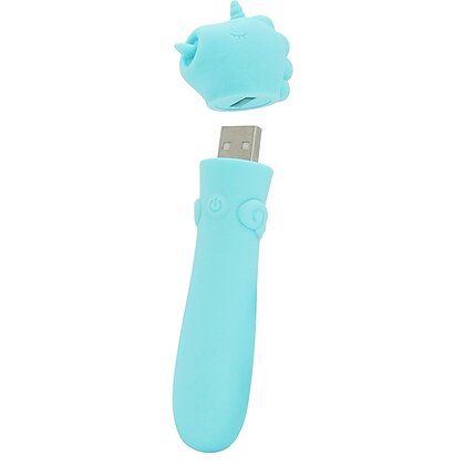 Unihorn Mini Vibrator Unicorn – 10 Moduri, Reîncărcabil Turcoaz 2