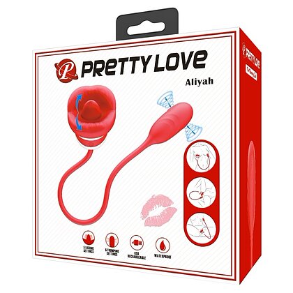 Pretty Love Aliyah – Stimulator Dublu, USB Reîncărcabil Roșu 6