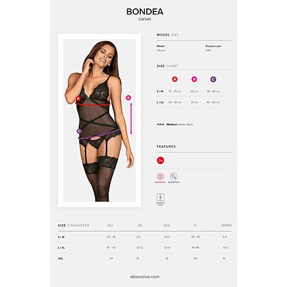 Corset Obsessive Bondea Negru S-M 5