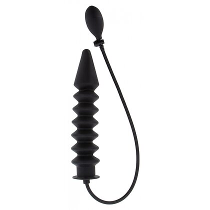 Plug Anal Gonflabil Hidden Desire — Striații Negru 28cm