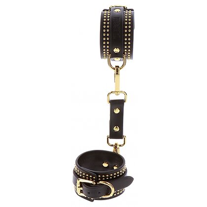 Studded Wrist Cuffs Set Negru 4
