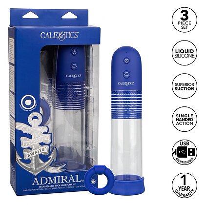 Pompă Penis Rechargeable Albastru 4