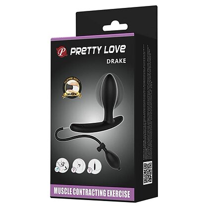 Dop Anal Gonflabil Pretty Love Drake 7.8cm Negru 8
