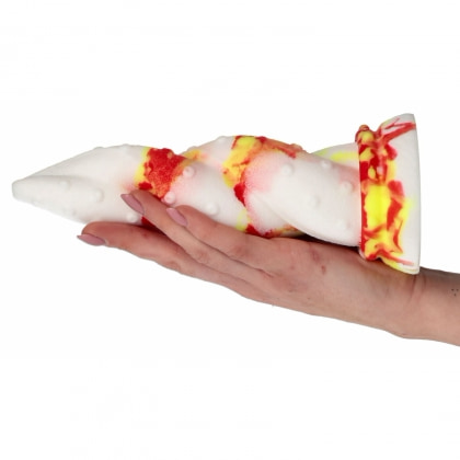 Jafarlo Monster – Dildo Din Silicon cu Ventuză Roșu 4