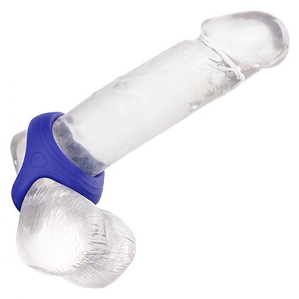 Inel Penis Dual Ring cu Suport pentru Testicule Albastru 4