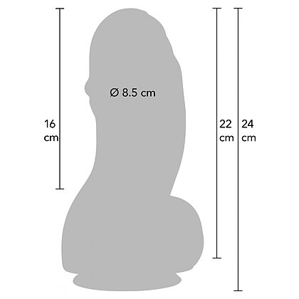 Hidden Desire Fat Boys Dildo PVC 22cm Negru 8
