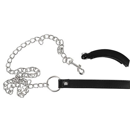 Clema Intimă cu Lesă Bad Kitty – Metalică 11 cm Negru 3