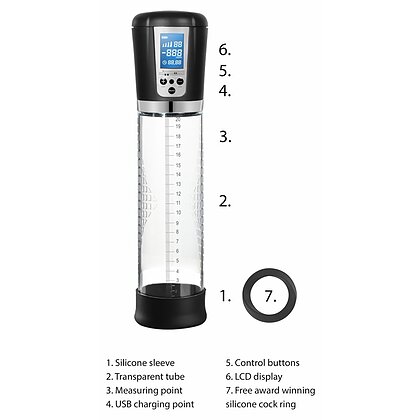 Premium Rechargeable Automatic LCD Pump - Transparent 6