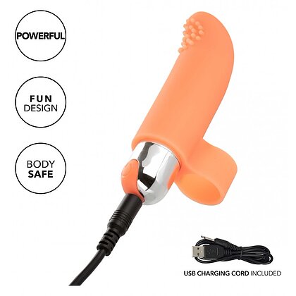 Vibrator Clitoridian Finger Tickler Portocaliu 5