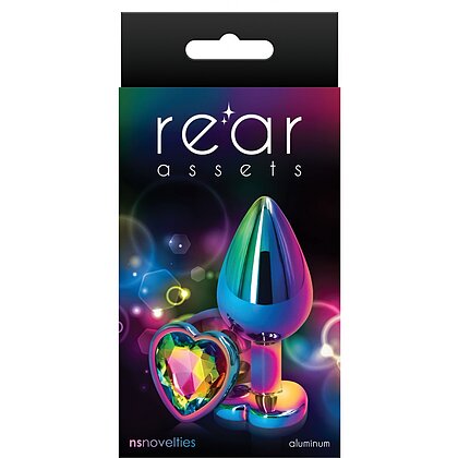 Anal Plug Rear Assets Multicolor Heart M 2