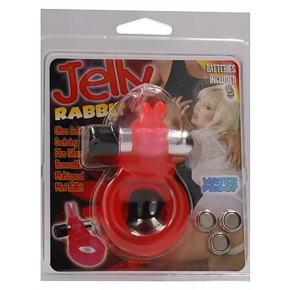 Inel Penis Jelly Rabbit Roșu 2